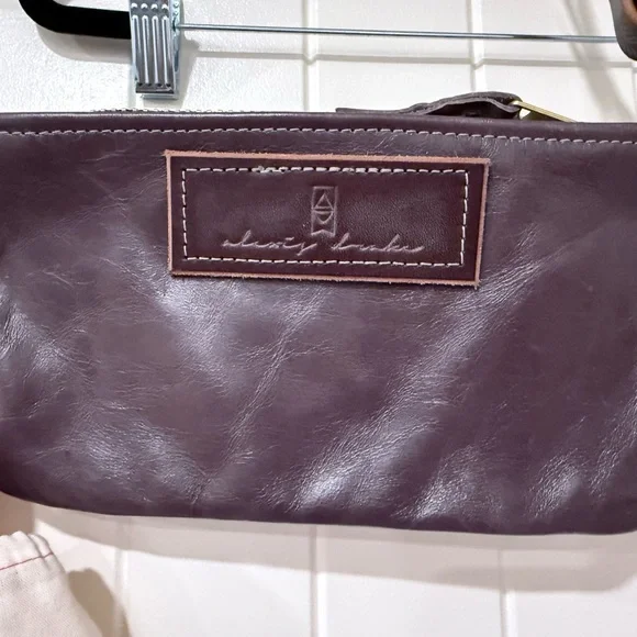 Alexis Drake Deep Purple Leather Clutch.